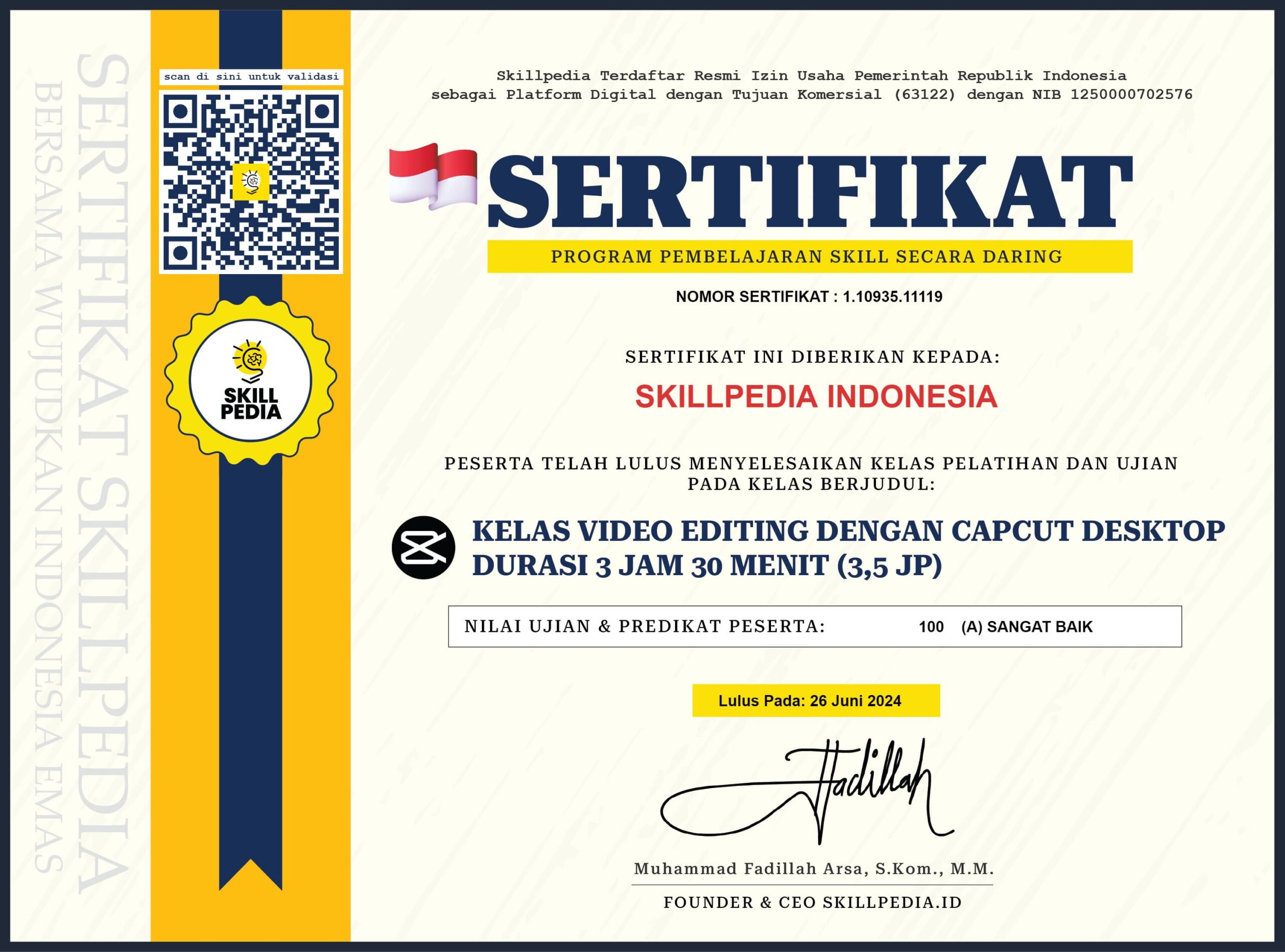 Contoh Sertifikat